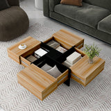 Modern Expandable Coffee Table with Hidden Storage