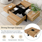 Modern Expandable Coffee Table with Hidden Storage