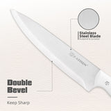 15-Piece Kitchen Knife Set with Wooden Block & Built-In Sharpener