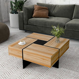Modern Expandable Coffee Table with Hidden Storage