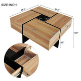 Modern Expandable Coffee Table with Hidden Storage