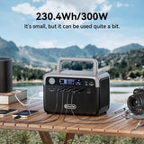 Portable Solar Generator 300W with 60W Solar Panel