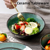 Peacock Green Ceramic Bowl Set (4PCS, 30oz)
