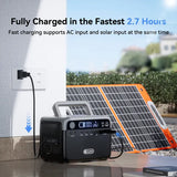 Portable Solar Generator 300W with 60W Solar Panel