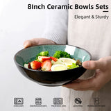 Peacock Green Ceramic Bowl Set (4PCS, 30oz)