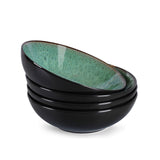 Peacock Green Ceramic Bowl Set (4PCS, 30oz)